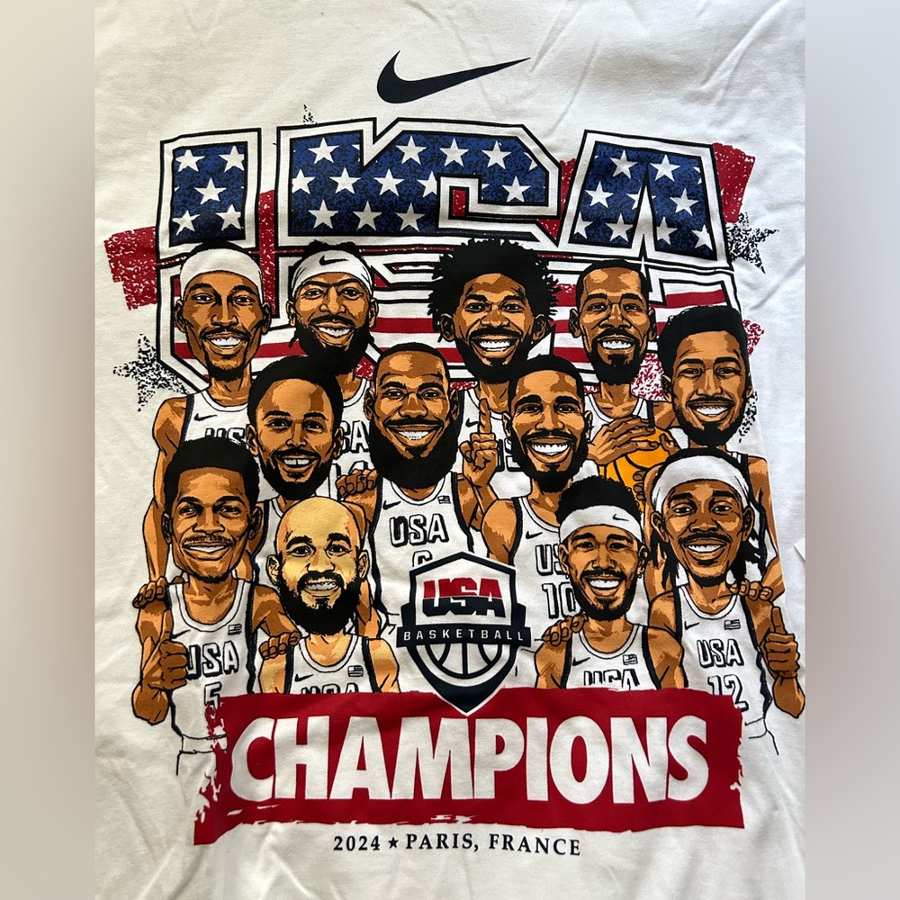 Brand new 2024 Nike Olympics caricature tee sz XL!